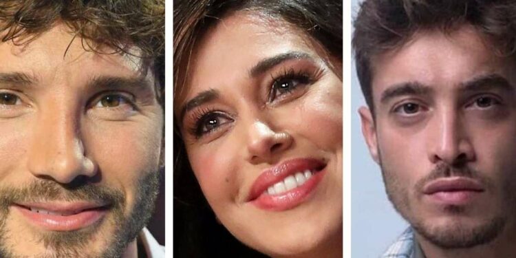 Stefano De Martino, Belen Rodriguez e Antonino Spinalbese
(Foto: web)