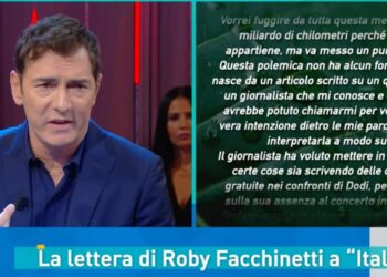 Roby Facchinetti, la sua lettera a Italia Sì