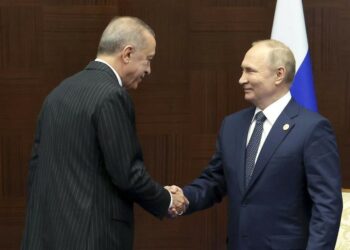 Recep Tayyip Erdogan e Vladimir Putin (LaPresse)