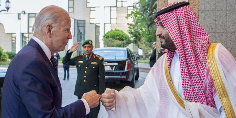 Bin Salman con il Presidente Biden