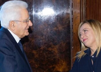 Giorgia Meloni al Quirinale a colloquio con Sergio Mattarella (Foto: Twitter)