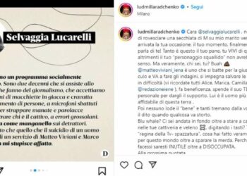 Ludmilla Radchenko vs Selvaggia Lucarelli (Instagram)