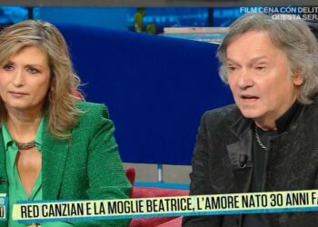 Red Canzian e la moglie Beatrice a Oggi è un altro giorno