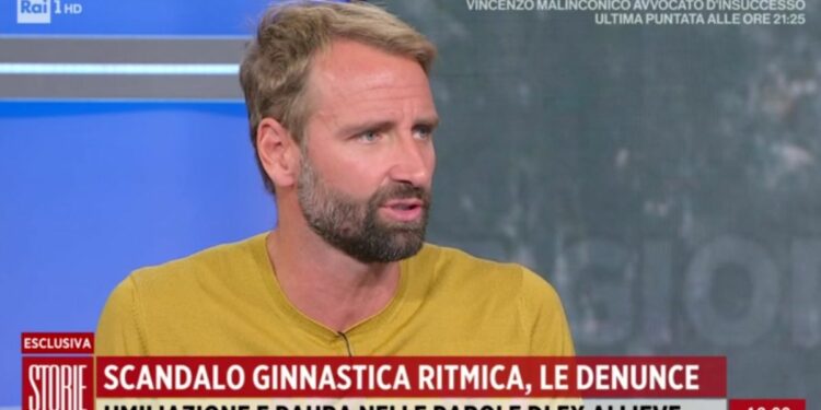 Massimiliano Rosolini parla dello scandalo della ginnastica ritmica (Rai 1, diretta Storie Italiane)