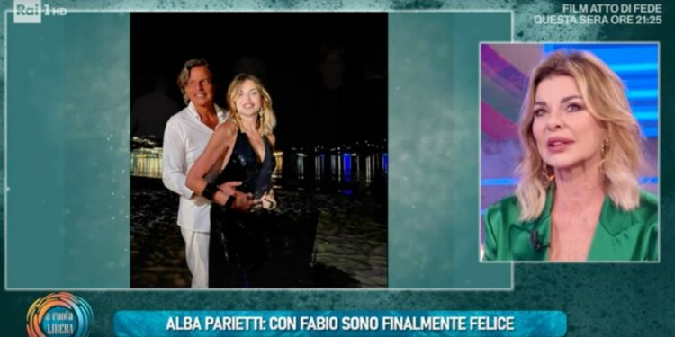 Alba Parietti e Fabio Adami