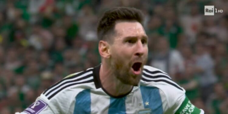 Lionel Messi (immagini Rai)