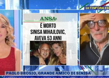 Paolo Brosio ricorda Sinisa Mihajlović a Pomeriggio 5