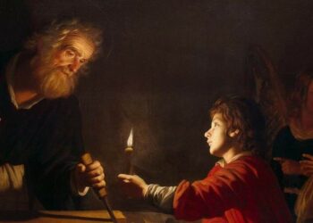 Gerrit van Honthorst, Infanzia di Cristo (1620 circa, particolare)