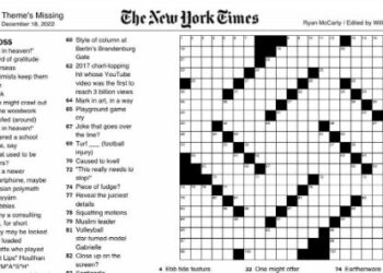 La svastica comparsa sul cruciverba del New York Times (Twitter)