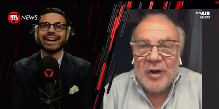 Francesco Fredella e Jerry Calà (Rtl 102.5 News, 2023)