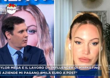 Taylor Mega a Mattino5