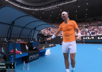 Rafael Nadal salta gli Australian Open 2024 (screenshot da Youtube)