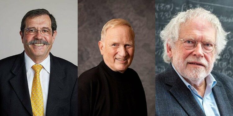 Alain Aspect, John Clauser, Anton Zeilinger. (Foto: The Royal Society, P. Lyons, J. Godany)