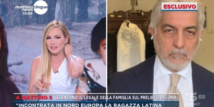 L'avvocato di Angela Celentano a Mattino5