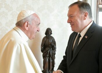 Pompeo con Papa Francesco