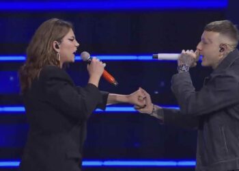 Emma Marrone con Lazza al Festival di Sanremo 2023