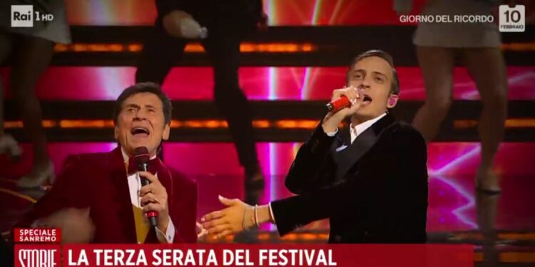 Sangiovanni e Gianni Morandi a Sanremo 2023