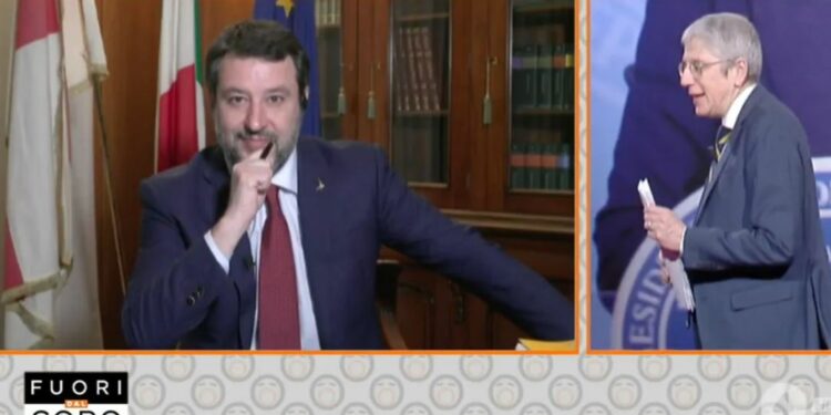 Matteo Salvini a Fuori dal coro