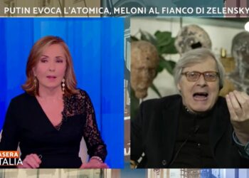 Vittorio Sgarbi a Stasera Italia