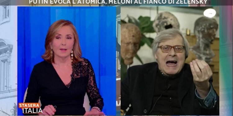 Vittorio Sgarbi a Stasera Italia