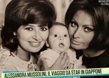 Alessandra Mussolini con la madre e zia Sophia Loren