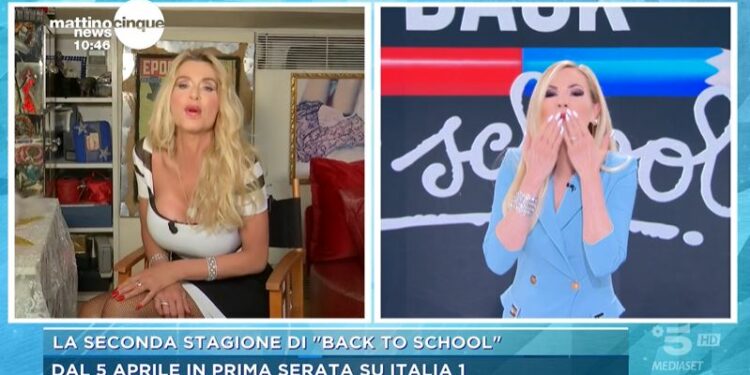 Valeria Marini a Mattino Cinque News