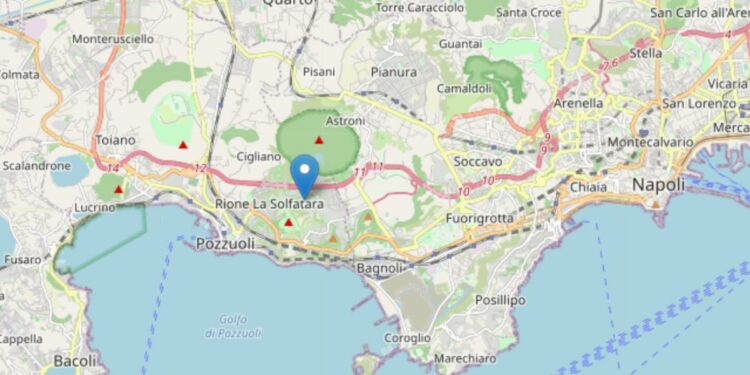 Mappa ingv terremoto Campi Flegrei