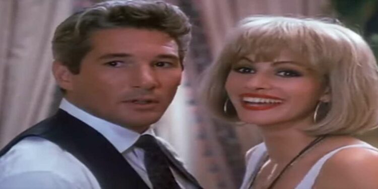 Richard Gere e Julia Roberts, in una scena del film Pretty Woman