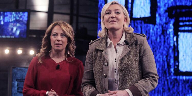 Marine Le Pen e Meloni