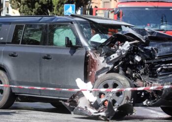 Incidente automobilistico per il calciatore della Lazio Ciro Immobile (Foto: 2023, LaPresse)