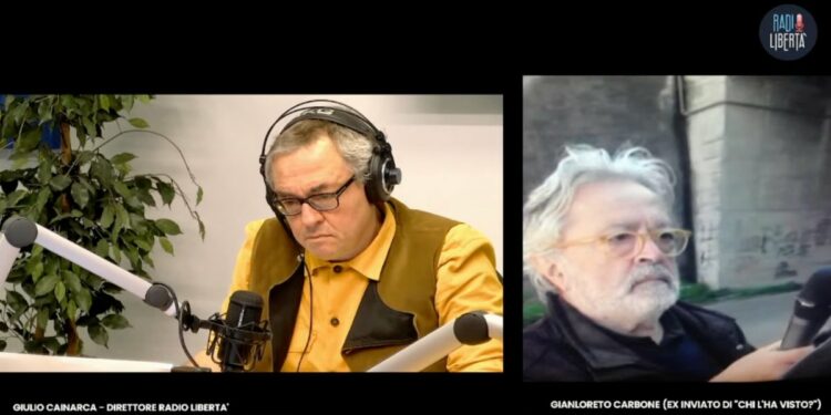 Giulio Cainarca e Gianloreto Carbone a Radio Libertà