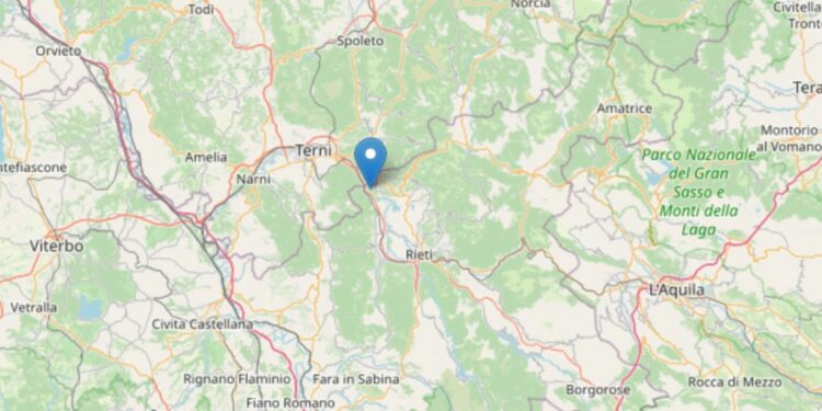 Terremoto in provincia di Rieti (Ingv)