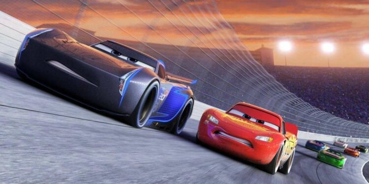 Una scena di Cars 3