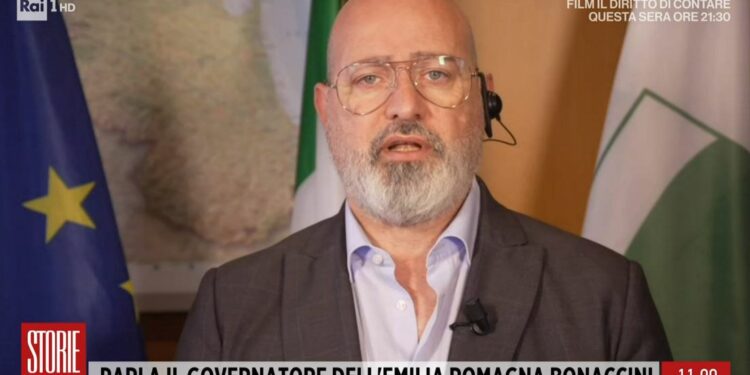 Governatore Bonaccini a Storie Italiane