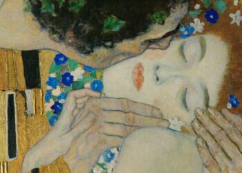 Gustav Klimt, Il bacio (1908, particolare)